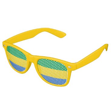 Gabon Flag Retro Sunglasses