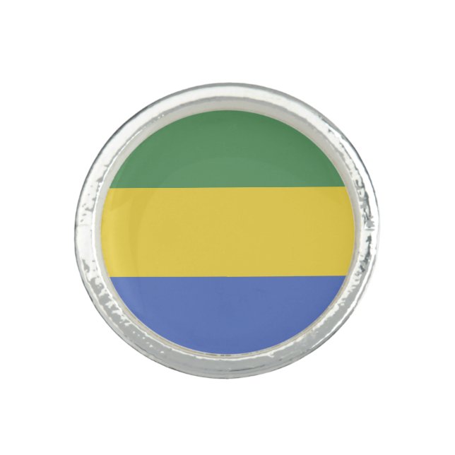 Gabon flag ring (Front)
