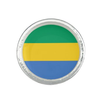 Gabon Flag Ring by topdivertntrend at Zazzle