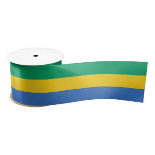 Gabon Flag Satin Ribbon