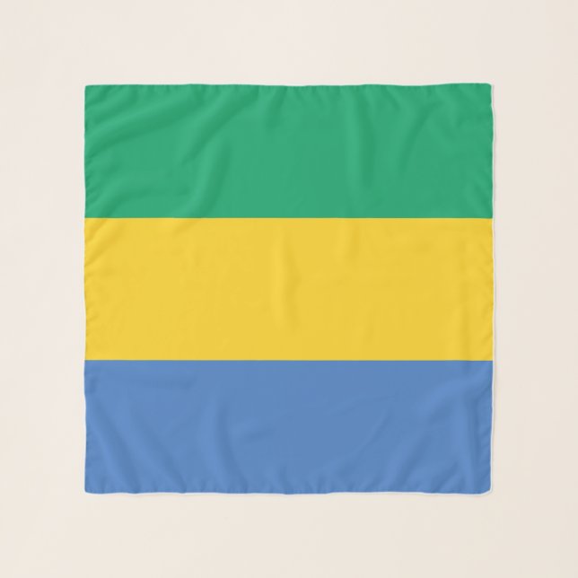 Gabon Flag Scarf (Front)