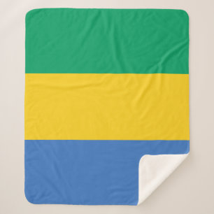 Gabon Flag Sherpa Blanket