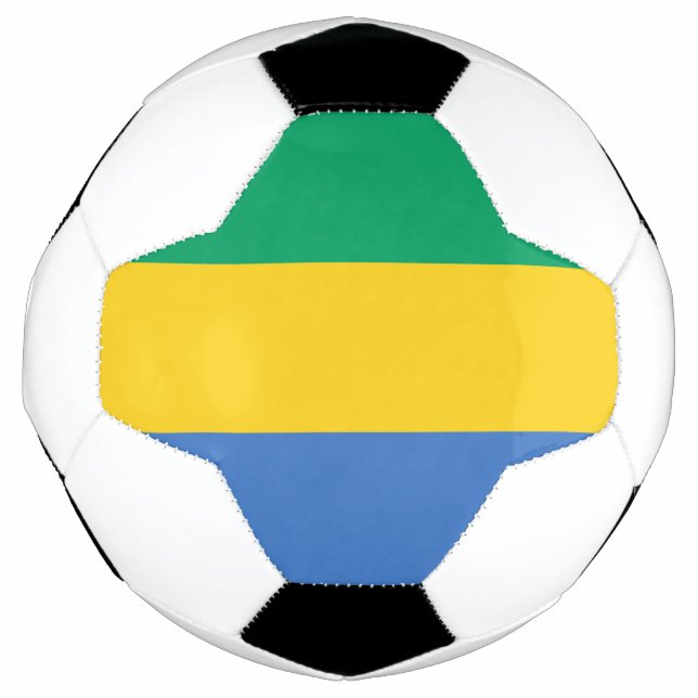 Gabon Flag Soccer Ball (Front)