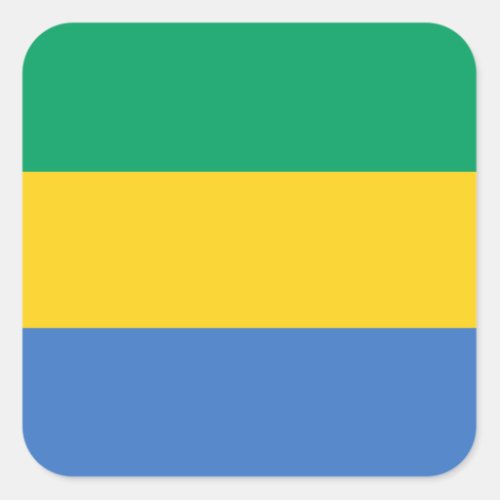 Gabon Flag Square Sticker