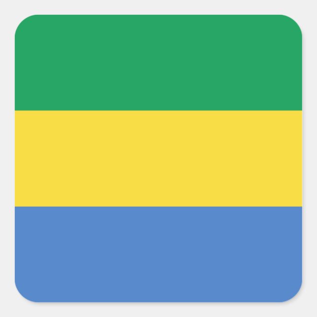 Gabon Flag Sticker (Front)