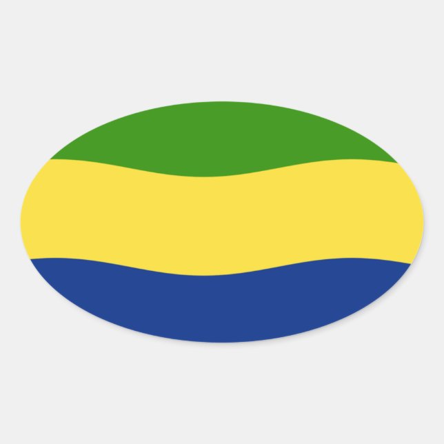 Gabon Flag Sticker (Front)