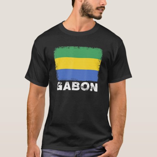 Gabon Flag   Support Gabonese People Women Men   T_Shirt