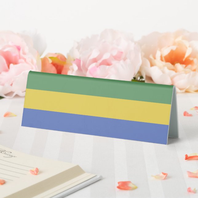 Gabon flag table tent (In SItu (Wedding))