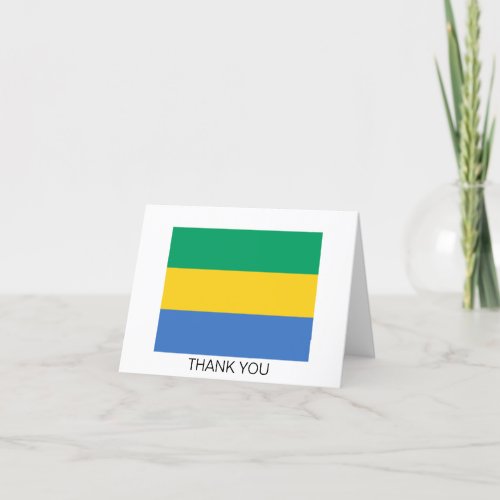 Gabon Flag Thank You Card