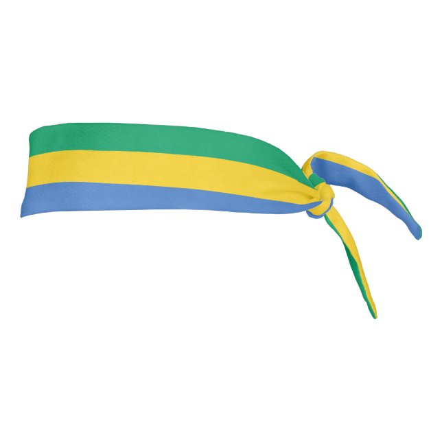 Gabon Flag Tie Headband (Rotate 90)