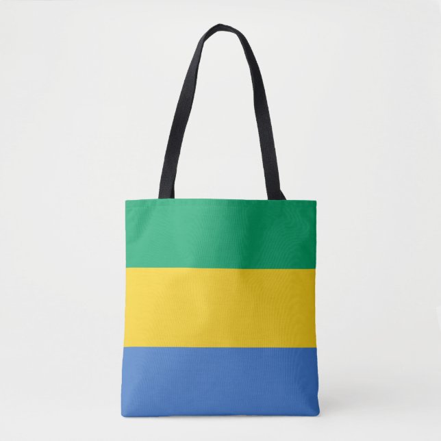 Gabon Flag Tote Bag (Front)