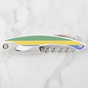 Gabon flag waiter's corkscrew