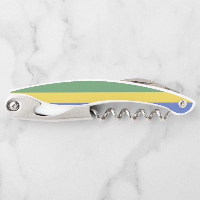 Gabon flag waiter's corkscrew (Front)