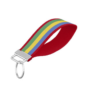 Gabon flag wrist keychain