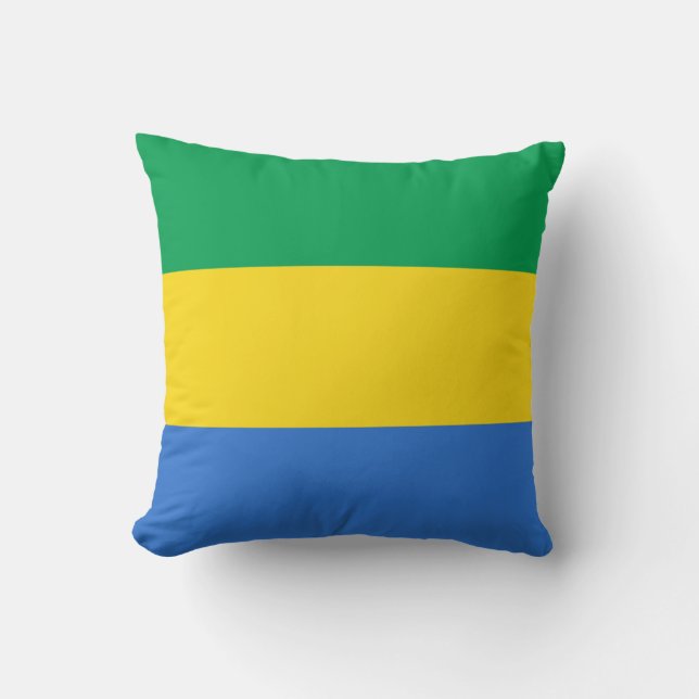 Gabon Flag x Flag Pillow (Front)