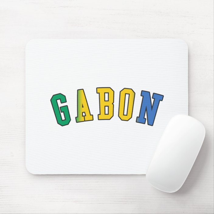 Gabon in National Flag Colors Mouse Pad
