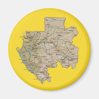 Gabon Map Magnet