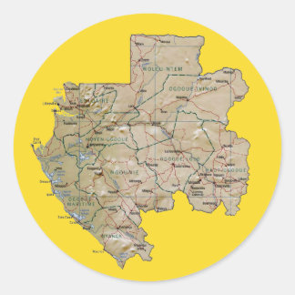 Gabon Map Sticker
