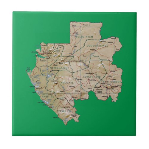 Gabon Map Tile