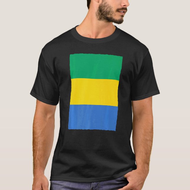 Gabon National Flag T-Shirt (Front)