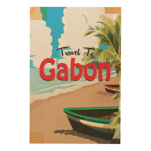 Gabon vintage travel poster