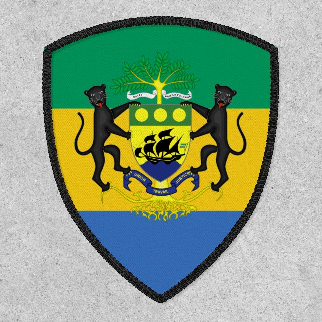 Gabonese Flag & Coat of Arms, Flag of Gabon Patch (Front)