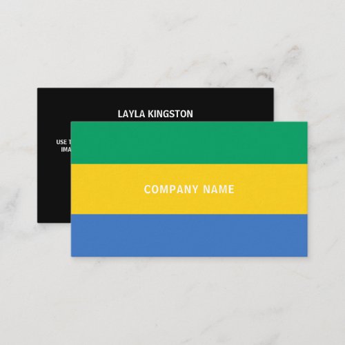 Gabonese Flag Flag of Gabon Business Card