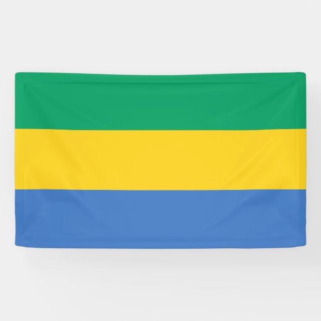Gabonese Flag (Gabon) Banner (Horizontal)