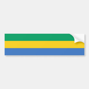 Gabonese Flag (Gabon) Bumper Sticker