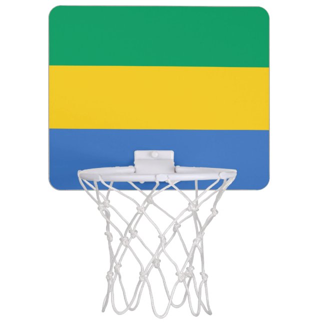Gabonese Flag (Gabon) Mini Basketball Hoop (Front)