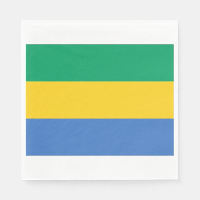 Gabonese Flag (Gabon) Napkins (Front)
