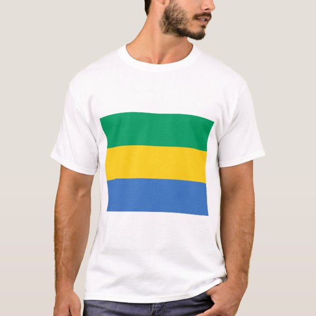 Gabonese Flag (Gabon) T-Shirt (Front)