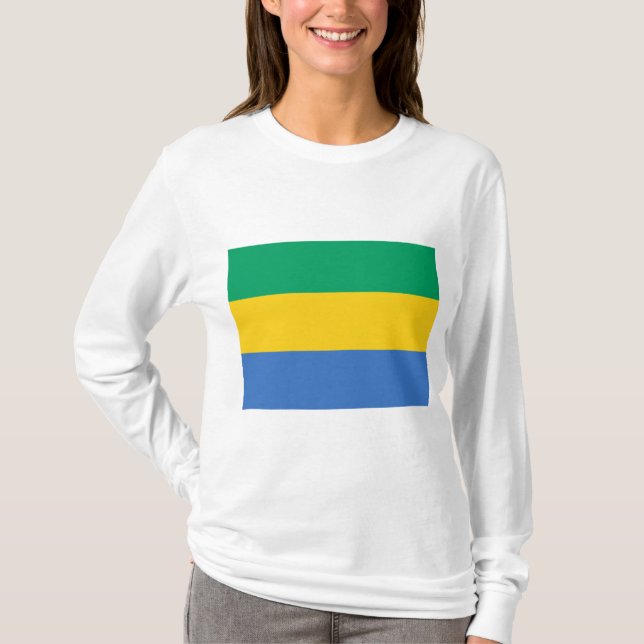 Gabonese Flag (Gabon) T-Shirt (Front)