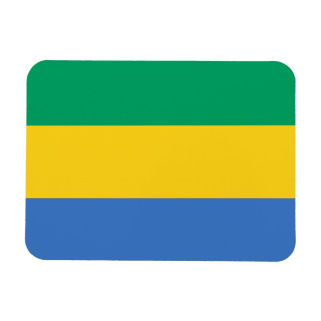 Gabonese Flag Magnet (Horizontal)