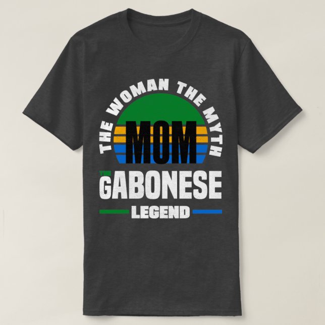 Gabonese Gabon Gabonese Flag Mothers Day T-Shirt (Design Front)