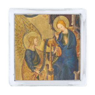 Gabriel And Mary Painting Silver Finish Lapel Pin