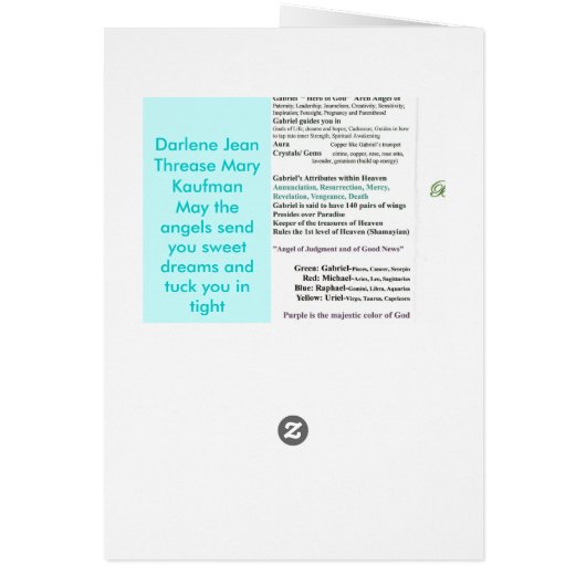 Gabriel Archangel of Pisces, Cancer, Scorpio (Back)