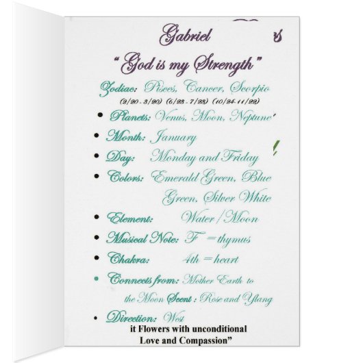 Gabriel Archangel of Pisces, Cancer, Scorpio (Inside (Right))