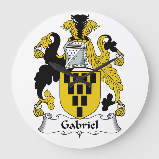 Gabriel Family Crest Large Clock (Front)