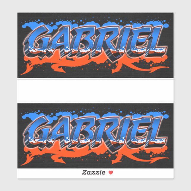Gabriel First Name Graffiti Sticker (Sheet)