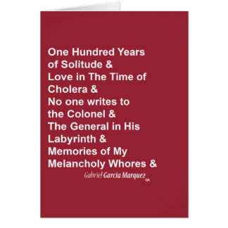 Gabriel Garcia Marquez Cards