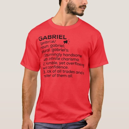 Gabriel Name Definition Gabriel Meaning Gabriel Na T_Shirt