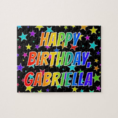 GABRIELLA First Name Fun HAPPY BIRTHDAY Jigsaw Puzzle