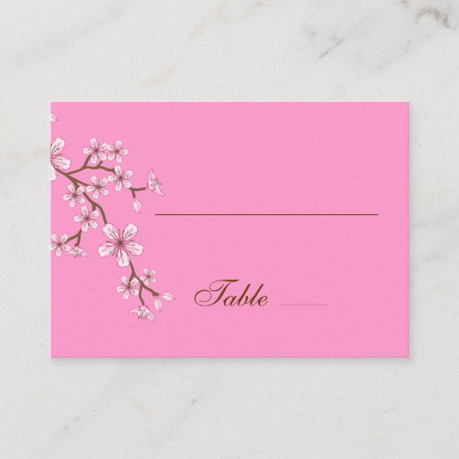 Customizable Gabriella Pink Blossoms Place Card Business Card