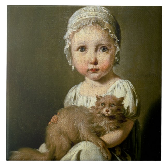 Gabrielle Arnault (1811-72) 1813 (oil on canvas) Ceramic Tile (Front)