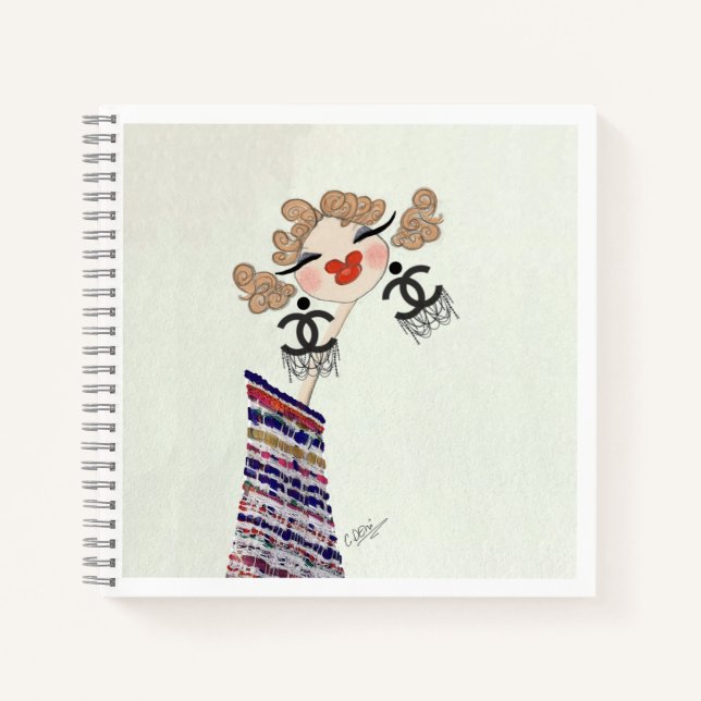 Gabrielle Coco Is Happy Artwork Fashion Lover Notebook (Front)
