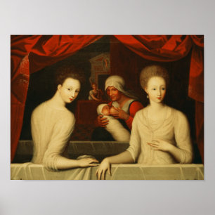 Gabrielle d'Estrees and her sister Poster