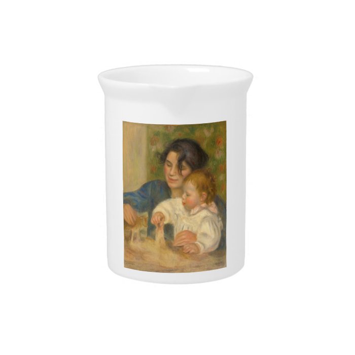 Gabrielle Renard and infant son, Jean by Renoir Pitcher