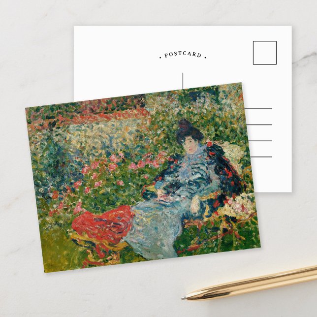 Gabrielle Valtat au Jardin | Louis Valtat Postcard (Creator Uploaded)