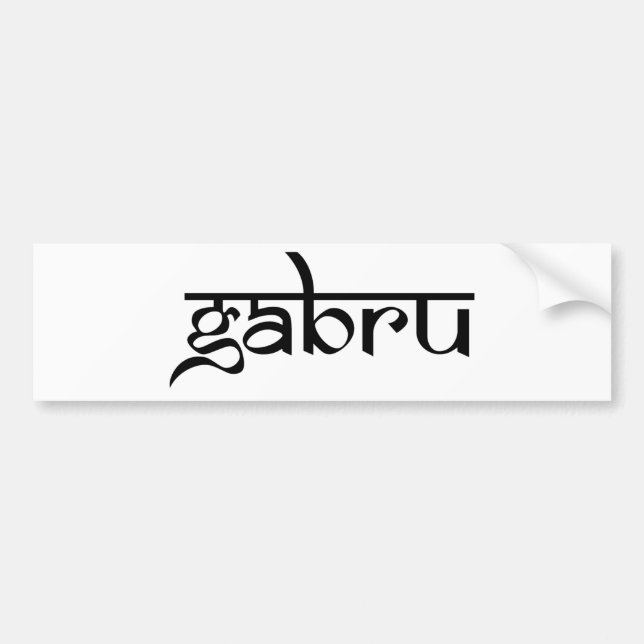 gabru bumper sticker (Front)